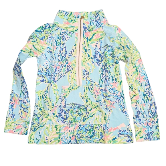 Lilly Pulitzer Sweaters - Lilly Pulitzer Skipper Popover Sky Blue Blue Heaven Size Small 🩷🩵💚